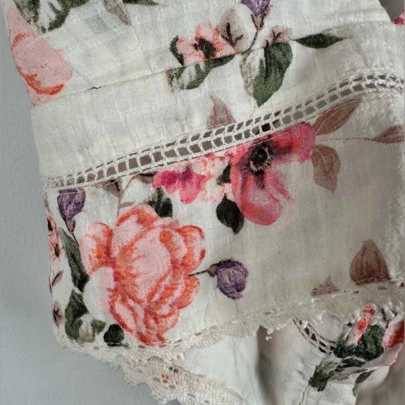 NWT - Zara Floral V Neck Cross Strap Crop Top - Various Sizes - Picture 7 of 8